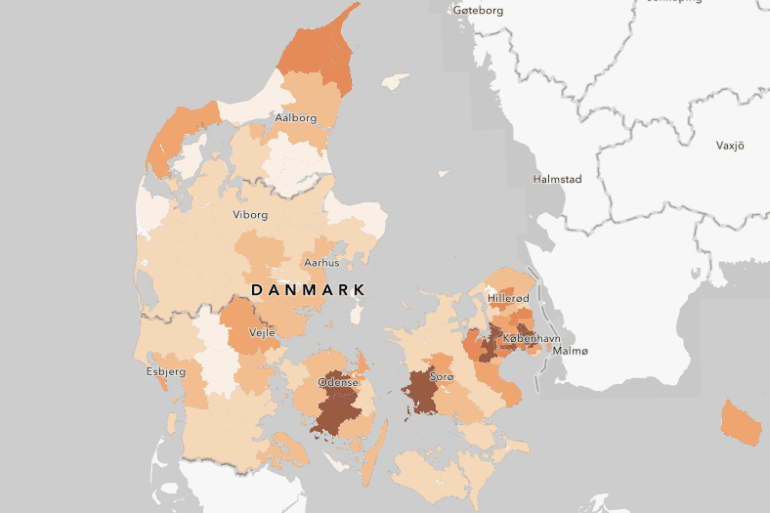 317 nye smittede - hver tredje kommune er over bekymringsgrænsen