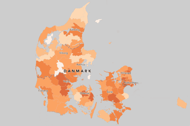 Coronatal bevæger sig kun lidt, fire kommuner smittefri