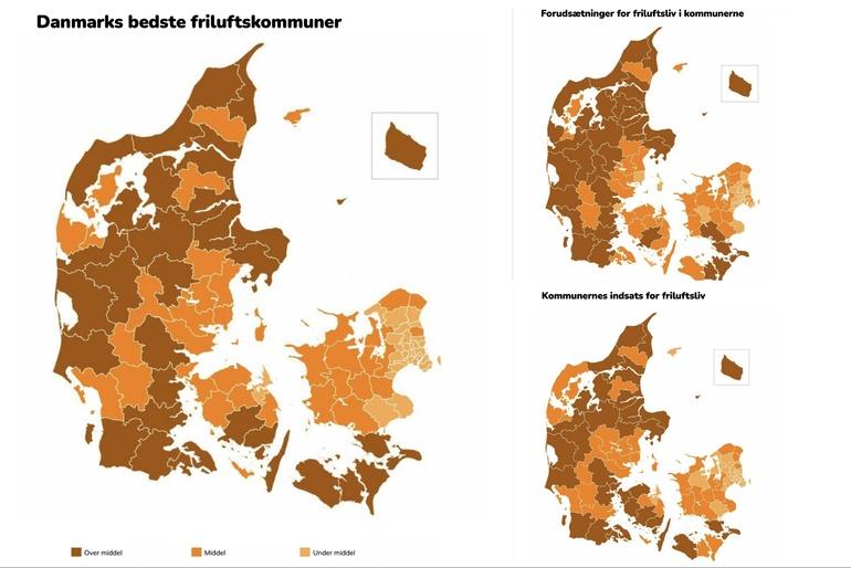 To kommuner deler førsteplads som bedst til friluftsliv