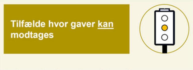 Se her hvor der i visse situationer kan modtages en mindre gave